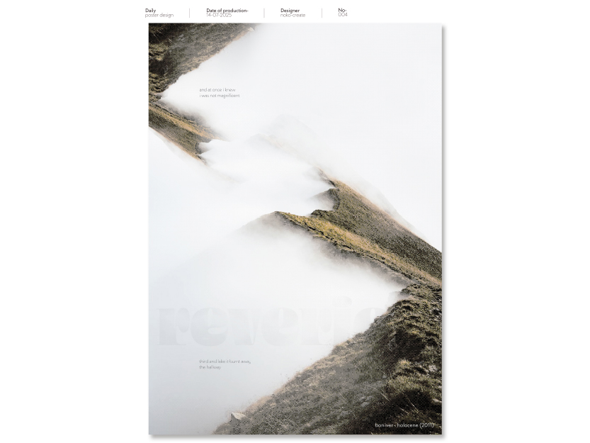 plakat no4 - reverie bon iver - holocene