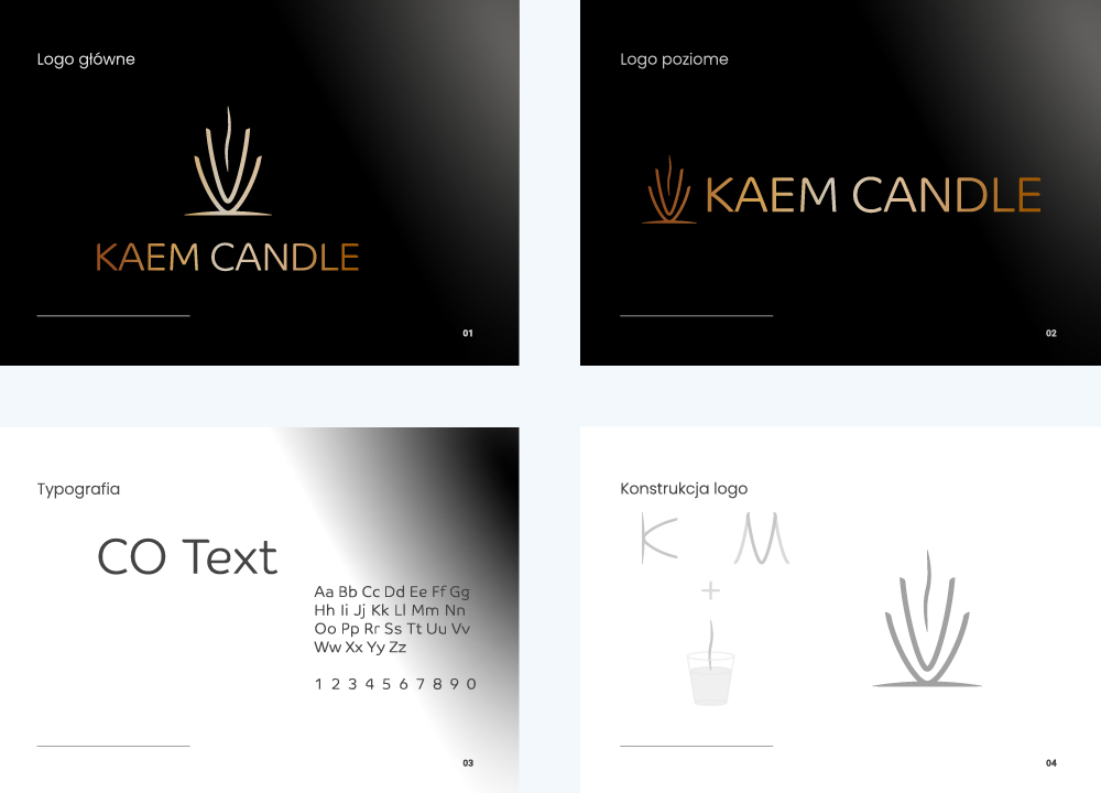 Plansza z logo świec